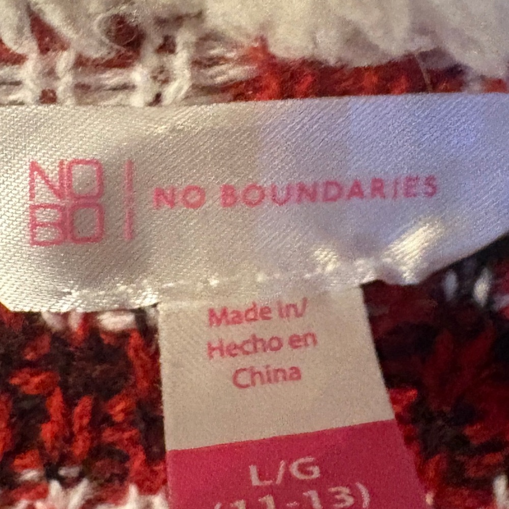 No Boundaries Red and Gray Patterned Cardigan/Coa… - image 5